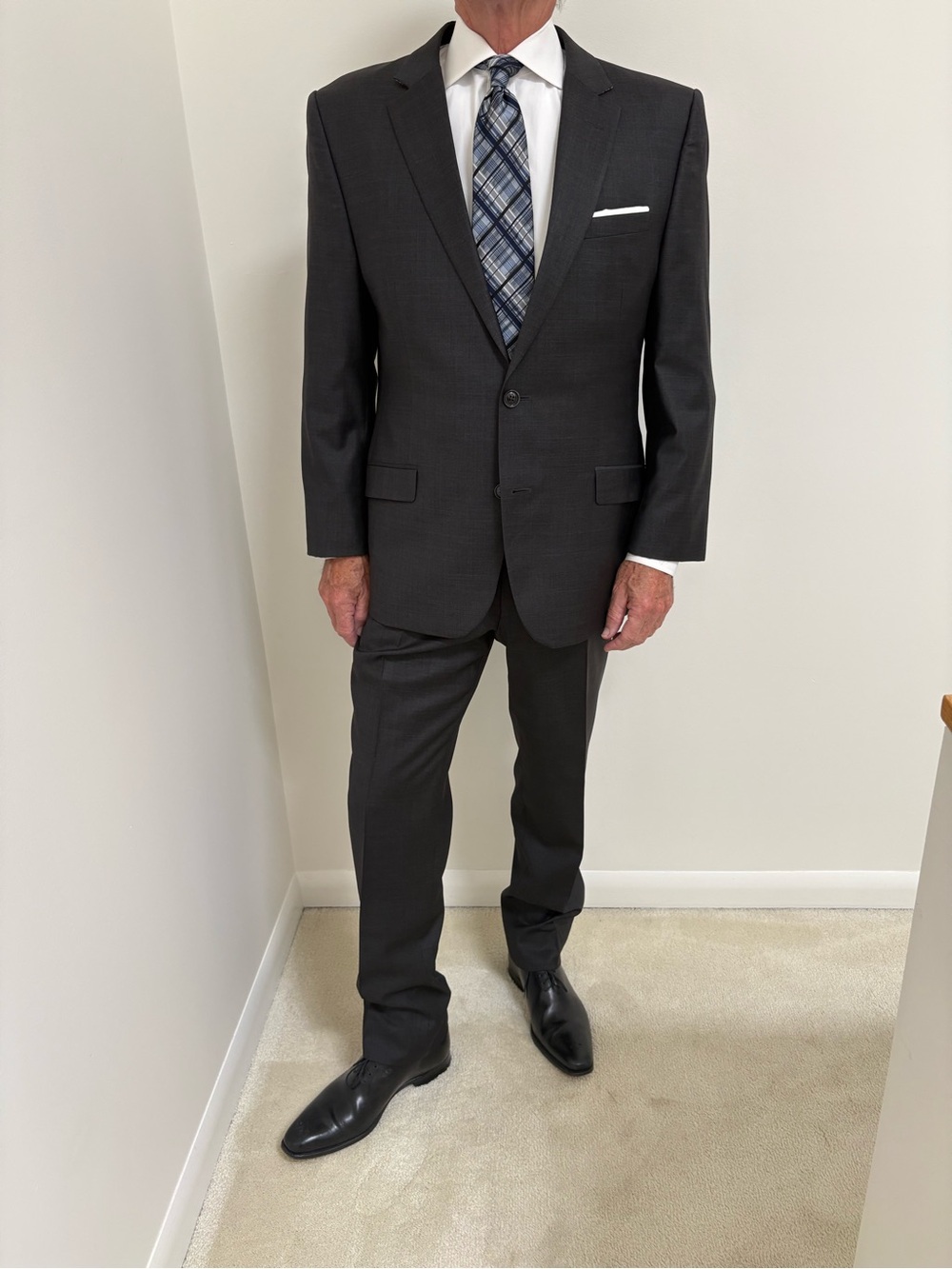 Men's Stones Charcoal Two-Piece Suit - Classic Modern Fit - Slim Fit